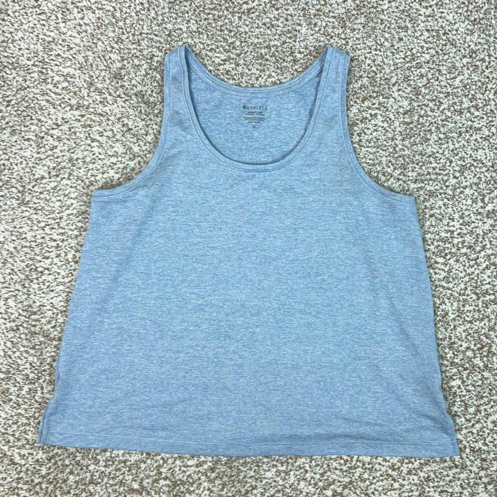 Athleta Tank Top Women Medium Blue Athletic Workout Uptempo Casual Basic Gym